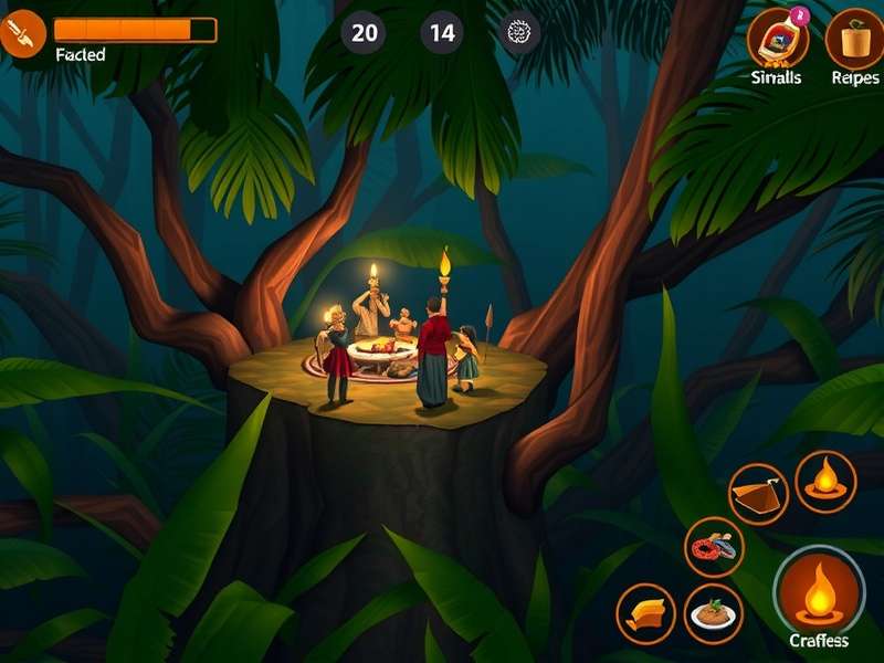 Ginger Jungle Swamp Survival gameplay screenshot showing a character navigating through dense jungle